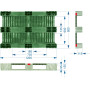 Паллет 1200x800х150 сплошной, усиленный, на 3-х полозьях, арт. TR 1208-1-1 серый, код: 08947