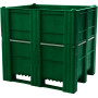 BoxPallet 1200х1000х1140 мм сплошной зеленый, арт. 11-100-НА-АСЕ (1140), код: 08637