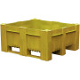 BoxPallet 1200х1000х540 мм сплошной желтый, арт. 11-100-LA (540), код: 04113