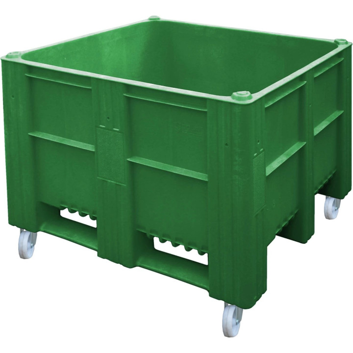 BoxPallet 1200х1000х900 мм сплошной на колесах зеленый, арт. 11-100-WA ACE (Вар.1) , код: 14741