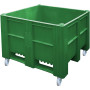 BoxPallet 1200х1000х900 мм сплошной на колесах зеленый, арт. 11-100-WA ACE (Вар.1) , код: 14741