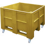 BoxPallet 1200х1000х900 мм сплошной на колесах желтый, арт. 11-100-WA ACE (Вар.1) , код: 07393